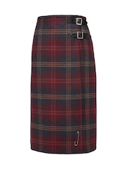 Красный - Celtic & Co. Midi Celt Kilt Skirt - Изображение 3 из 7