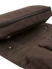 Celtic & Co. Trim Leather Brown Wash Bag Roll - Image 6 of 8