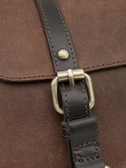 Celtic & Co. Trim Leather Brown Wash Bag Roll - Image 7 of 8