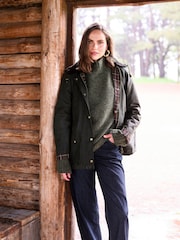 Celtic & Co. Green Raglan Sleeve Waxed Cotton Jacket - Image 1 of 6