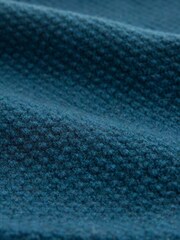 Celtic & Co. Blue Lambswool Moss Stitch Fingerless Mitts Gloves - Image 3 of 3