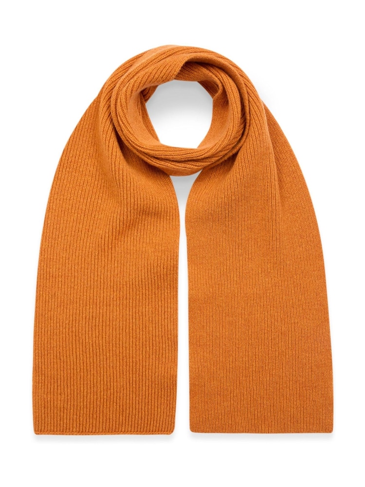 Celtic & Co. Orange Lambswool Rib Scarf - Image 1 of 4