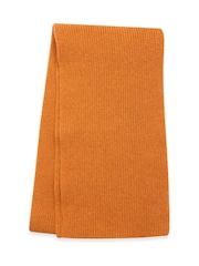 Celtic & Co. Orange Lambswool Rib Scarf - Image 2 of 4