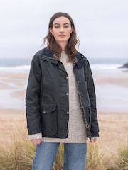 Celtic & Co. Blue Wax 100% Cotton Jacket - Image 1 of 7
