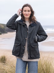Celtic & Co. Blue Wax 100% Cotton Jacket - Image 3 of 7