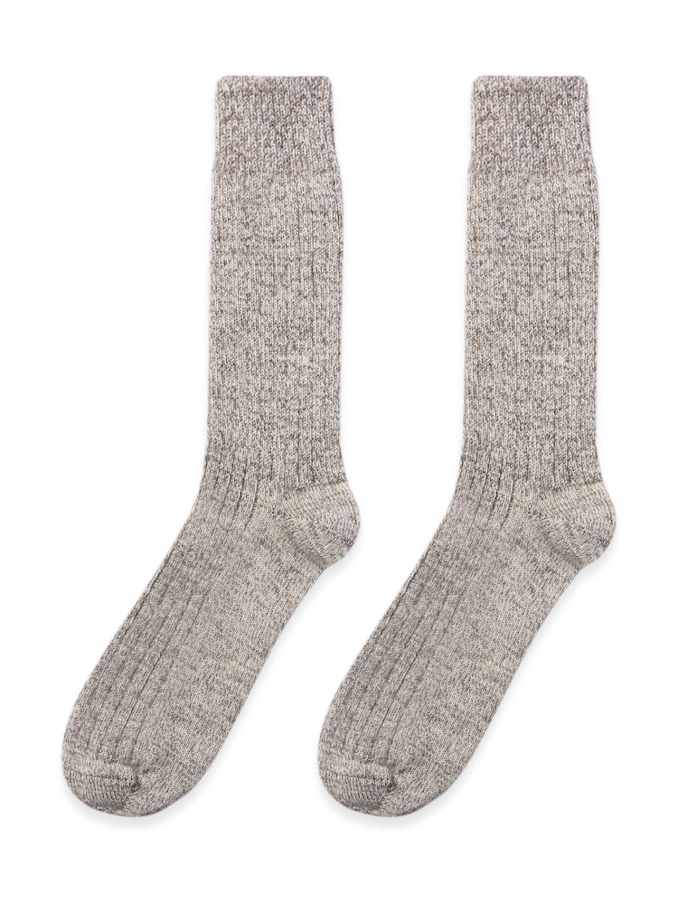 Celtic & Co. Mens Natural British Wool Twist Socks - Image 2 of 3