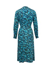 Blau - Celtic & Co., Midikleid mit Bindeband vorne - Bild 3 von 5