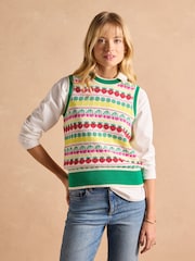 Joules Fruity Multi Knitted Cotton Vest - Image 2 of 8
