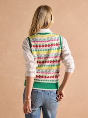 Joules Fruity Multi Knitted Cotton Vest - Image 3 of 8