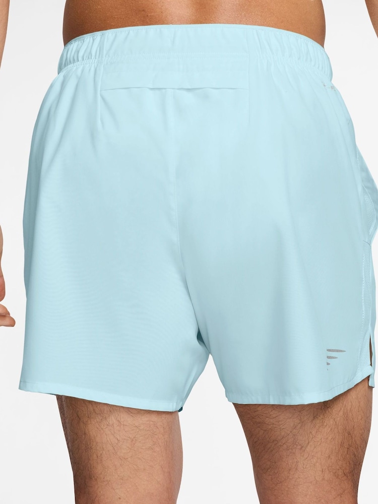 Nike Glacier Blue Dri-FIT Flash 5 inch Challenger Running Shorts - Image 2 of 4
