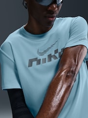 Nike Glacier Blue Dri-FIT Flash Miler Running T-Shirt - Image 5 of 5