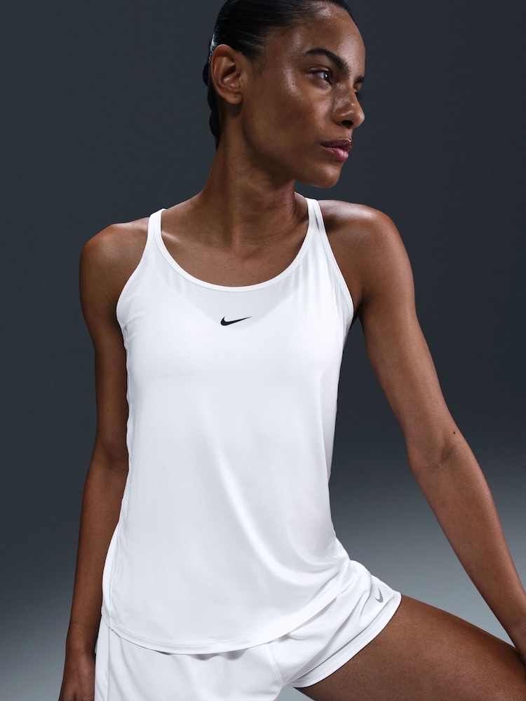 Nike White One Classic DriFIT Strappy Vest Top - Image 5 of 5
