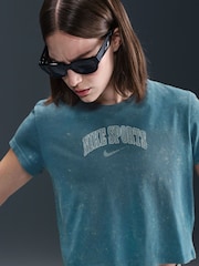 Azul ahumado - Nike Short Sleeve 100% Cotton T-Shirt - Imagen 4 de 5