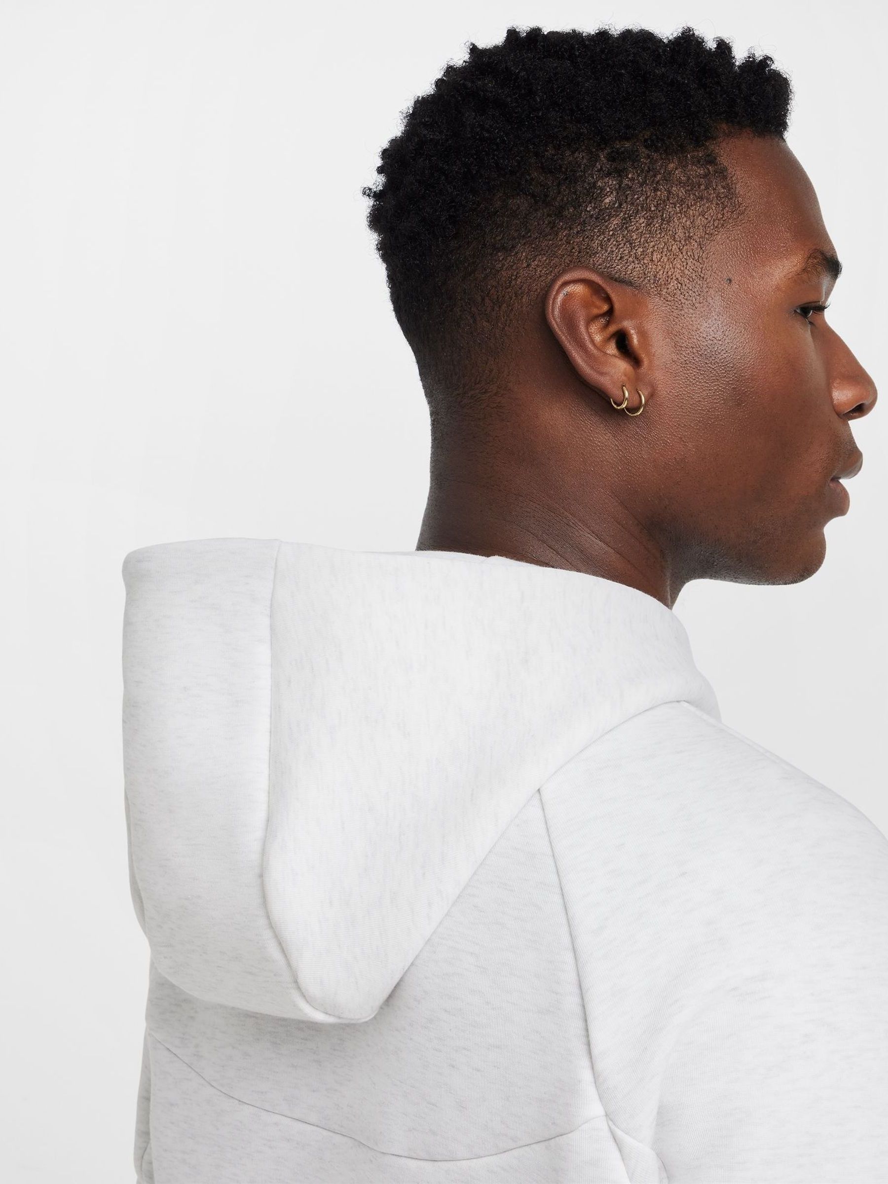 Buy Nike Light Grey Tech Fleece Full-Zip Windrunner Hoodie from