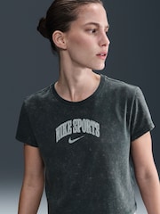 Negro - Nike Short Sleeve 100% Cotton T-Shirt - Imagen 1 de 5