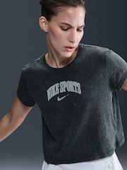 Negro - Nike Short Sleeve 100% Cotton T-Shirt - Imagen 3 de 5