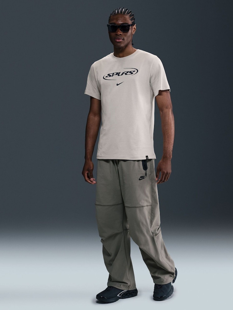 Nike Natural 100% Cotton Tottenham Hotspur FC Wordmark T-Shirt - Image 1 of 5