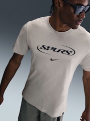 Nike Natural 100% Cotton Tottenham Hotspur FC Wordmark T-Shirt - Image 3 of 5