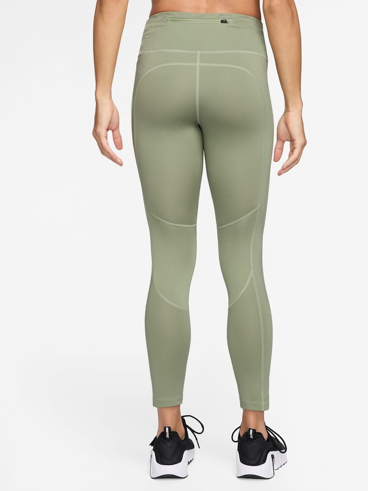 Verde - Nike Fast Mid Rise 7/8 Leggings - Imagen 2 de 4