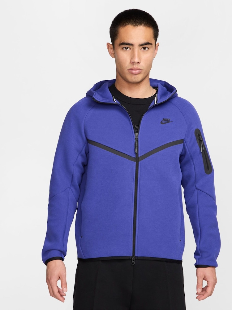 Синий - Толстовка Nike Tech Fleece Zip-Up Hoodie - Изображение 1 из 11