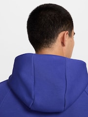 Синий - Толстовка Nike Tech Fleece Zip-Up Hoodie - Изображение 10 из 11