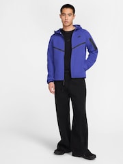 Синий - Толстовка Nike Tech Fleece Zip-Up Hoodie - Изображение 11 из 11