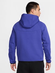 Синий - Толстовка Nike Tech Fleece Zip-Up Hoodie - Изображение 2 из 11