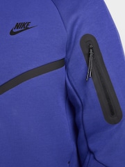 Синий - Толстовка Nike Tech Fleece Zip-Up Hoodie - Изображение 6 из 11