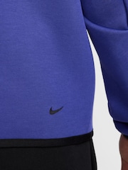 Синий - Толстовка Nike Tech Fleece Zip-Up Hoodie - Изображение 9 из 11