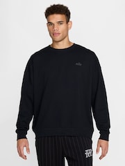 Nike Black Oversized Club Crew Sweatshirt - Image 1 of 6