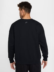 Nike Black Oversized Club Crew Sweatshirt - Image 2 of 6