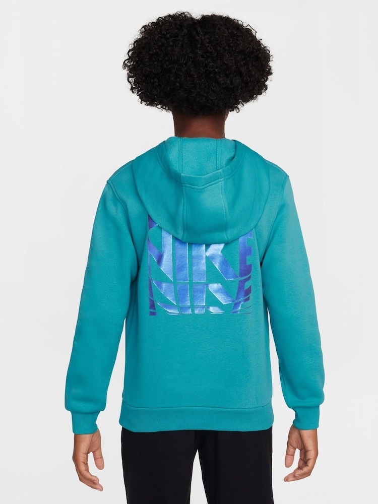 Nike Cactus Blue Club Fleece JDI Hoodie - Image 2 of 3 Nike Cactus Blue Club Fleece JDI Hoodie - Image 2 of 3