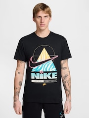 Nike Black Large Graphic Sportswear 100% Cotton T-Shirt - Image 1 of 5