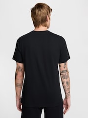Nike Black Large Graphic Sportswear 100% Cotton T-Shirt - Image 2 of 5