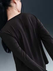 Nike Black One Classic Dri-FIT Long Sleeve Top - Image 2 of 5