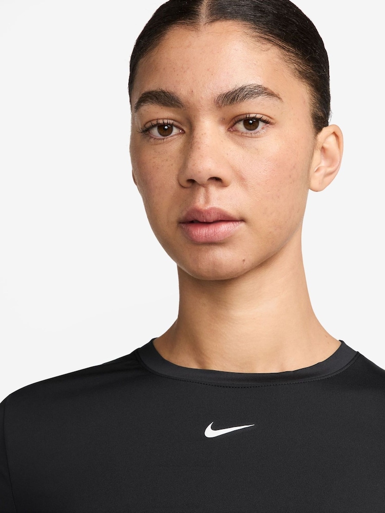 Nike Black One Classic Dri-FIT Twist Short Sleeve Top - Image 3 of 3