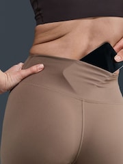 Nike Mink Brown One High Waisted Full Length Leggings - Image 4 of 6