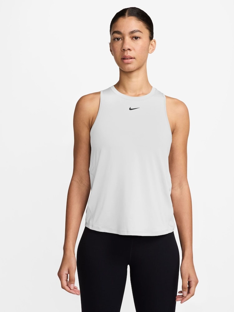 Nike White One Dri-FIT Tank Vest Top - Image 1 of 3