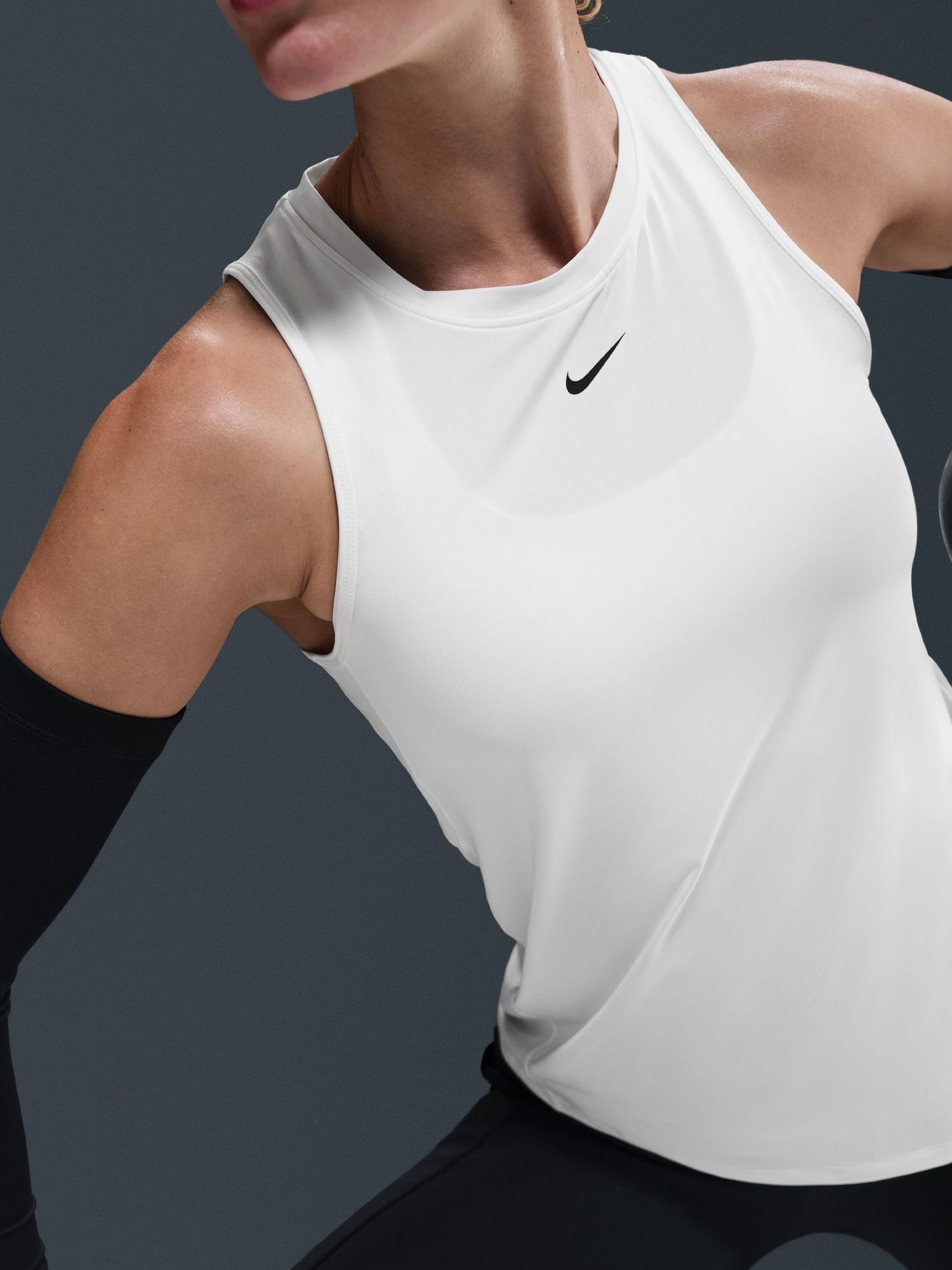 Buy Nike White One Dri-FIT Tank Vest Top from Next Romania