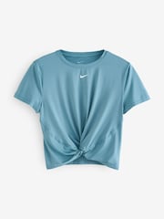 Nike Smokey Blue One Classic Dri-FIT Twist Short Sleeve Top - Image 6 of 6