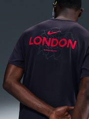Nike Cave Purple London Marathon Running T-Shirt - Image 3 of 5