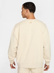 Nike Cream Oversized Club Crew Sweatshirt - Image 2 of 6