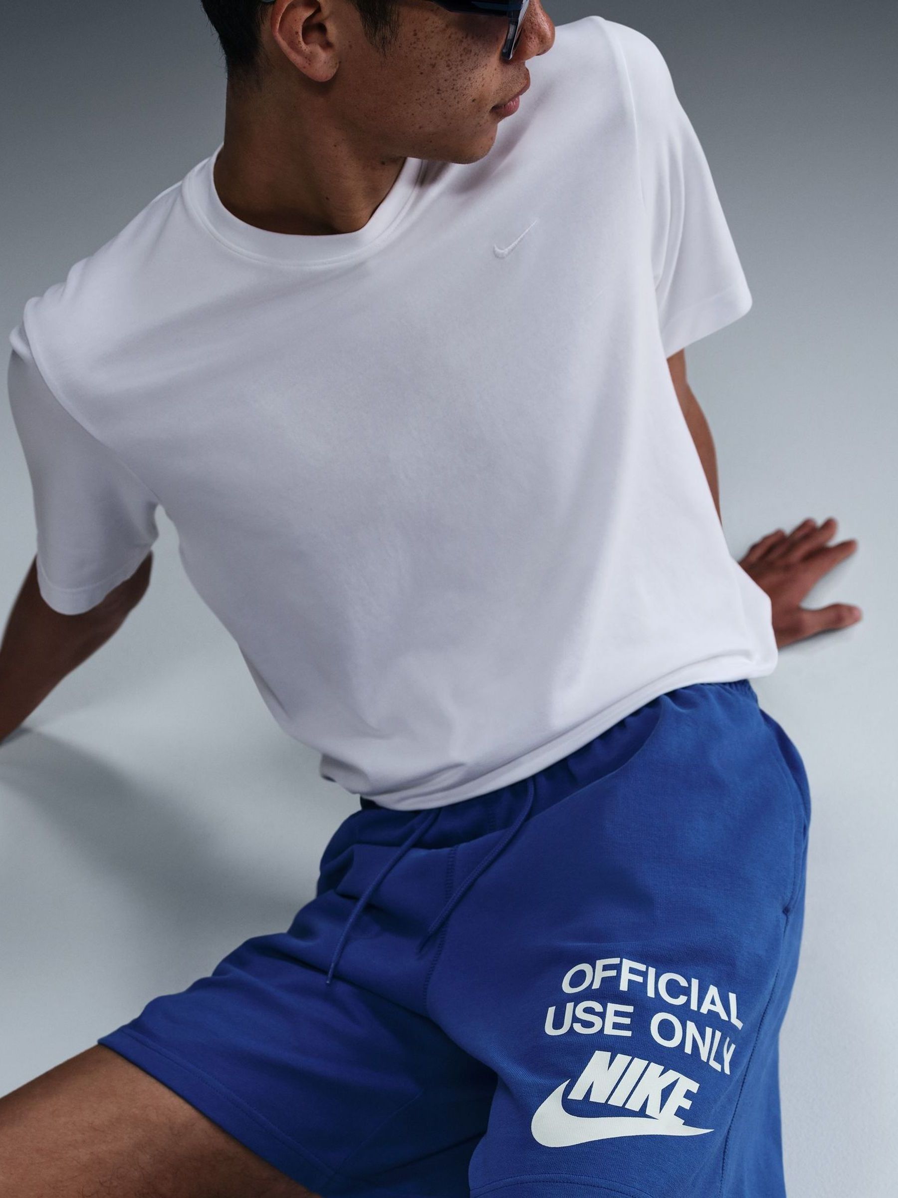 nike blue shorts and top