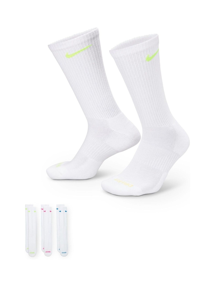 Nike Natural Grey Plus Everyday Cushioned Training Crew Socks - Image 1 of 4