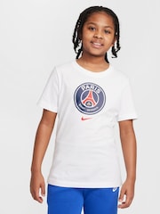 Nike White PSG Crest Graphic T-Shirt - Image 1 of 5