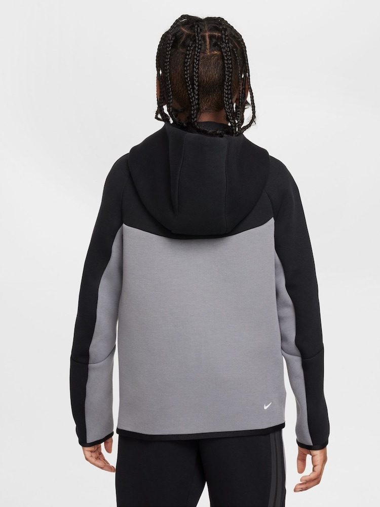Nike Smoke Grey Tech Fleece Zip-Up Hoodie - Image 2 of 9