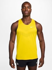 Nike Lightening Yellow Stride Dri-FIT ADV Running Vest Top - Image 1 of 4