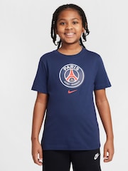 Nike Blue PSG Crest Graphic T-Shirt - Image 1 of 5