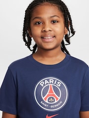 Nike Blue PSG Crest Graphic T-Shirt - Image 3 of 5