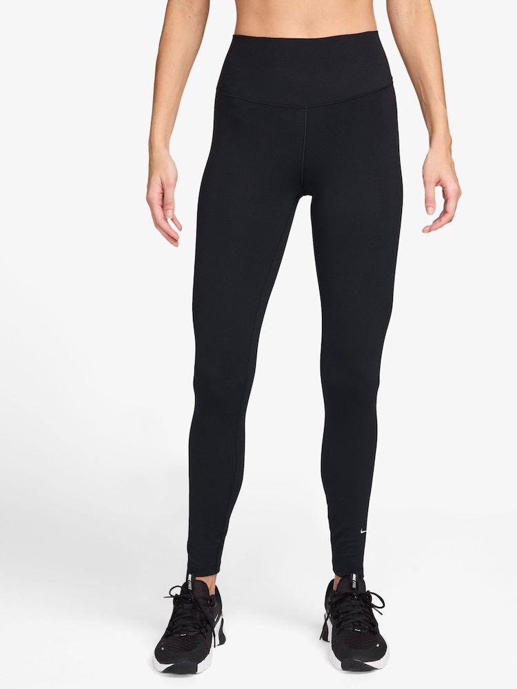 Nike Black One High Waisted Full Length Leggings - Image 1 of 3